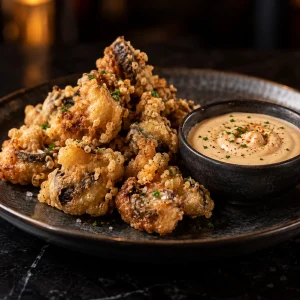 Crispy Tempura Mushrooms with Ponzu Aioli